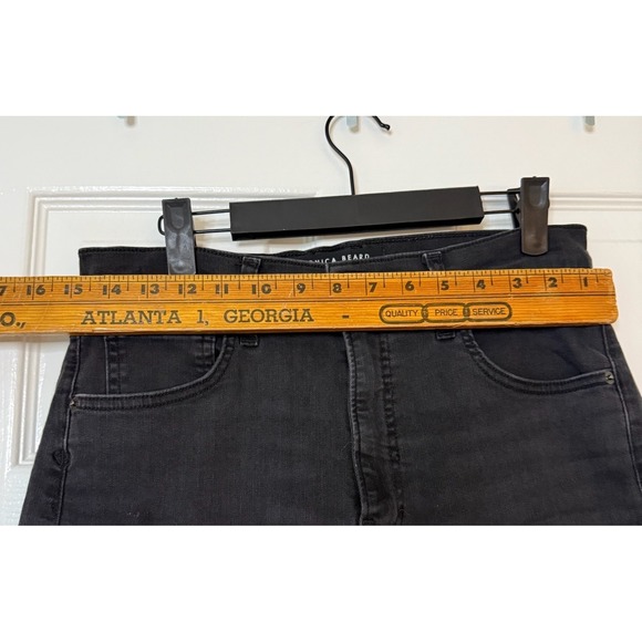 Veronica Beard Ryleigh Slim Straight High Rise Jeans Black Size 30 - Picture 8 of 9